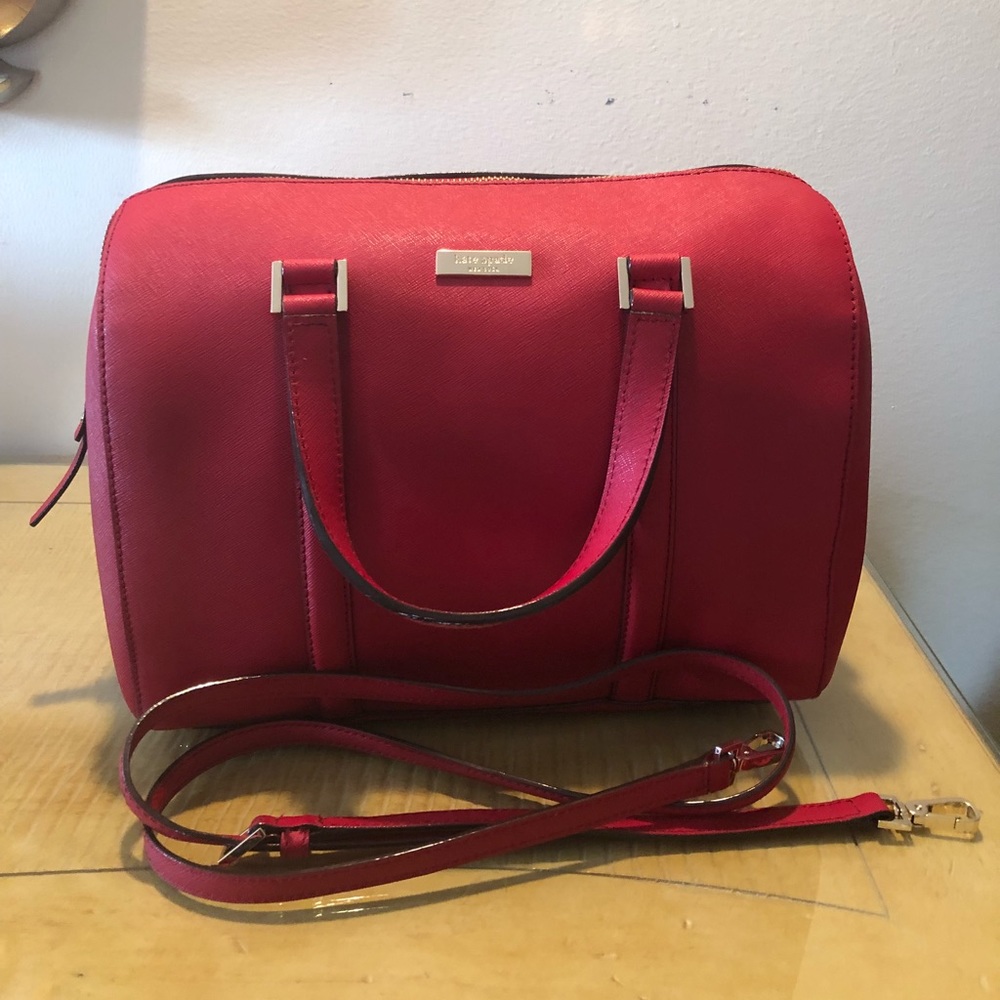 Red Kate Spade Handbag with Shoulder Strap